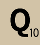 Große Scrabble-Buchstaben Q