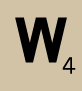 Große Scrabble-Buchstaben W