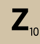Große Scrabble-Buchstaben Z